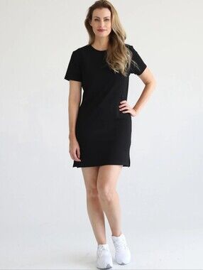 Sweat And Milk Women's Black Isla Nursing T-Shirt Dress Size Medium/ Large.